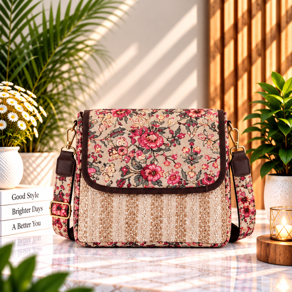Women's Floral Printed Sling / Shoulder Bag