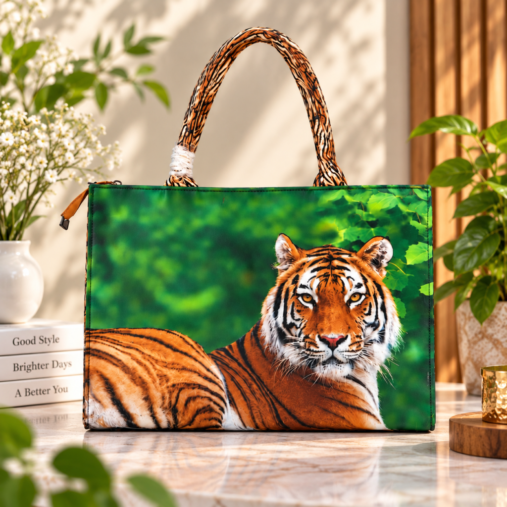 Women’s Tiger Print Tote Bag